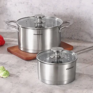Stackable Cookware Set with Detachable Handles