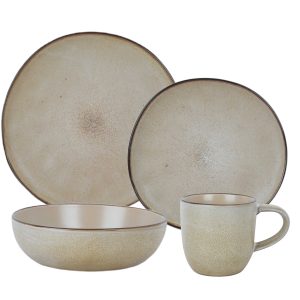 Earth Tone Ceramic Bowl & Plate Collection
