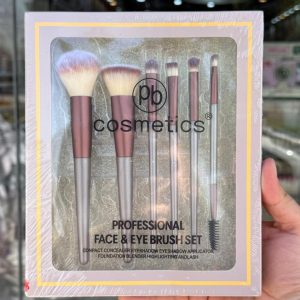 Professional Face & Eye Brush Set – Rose